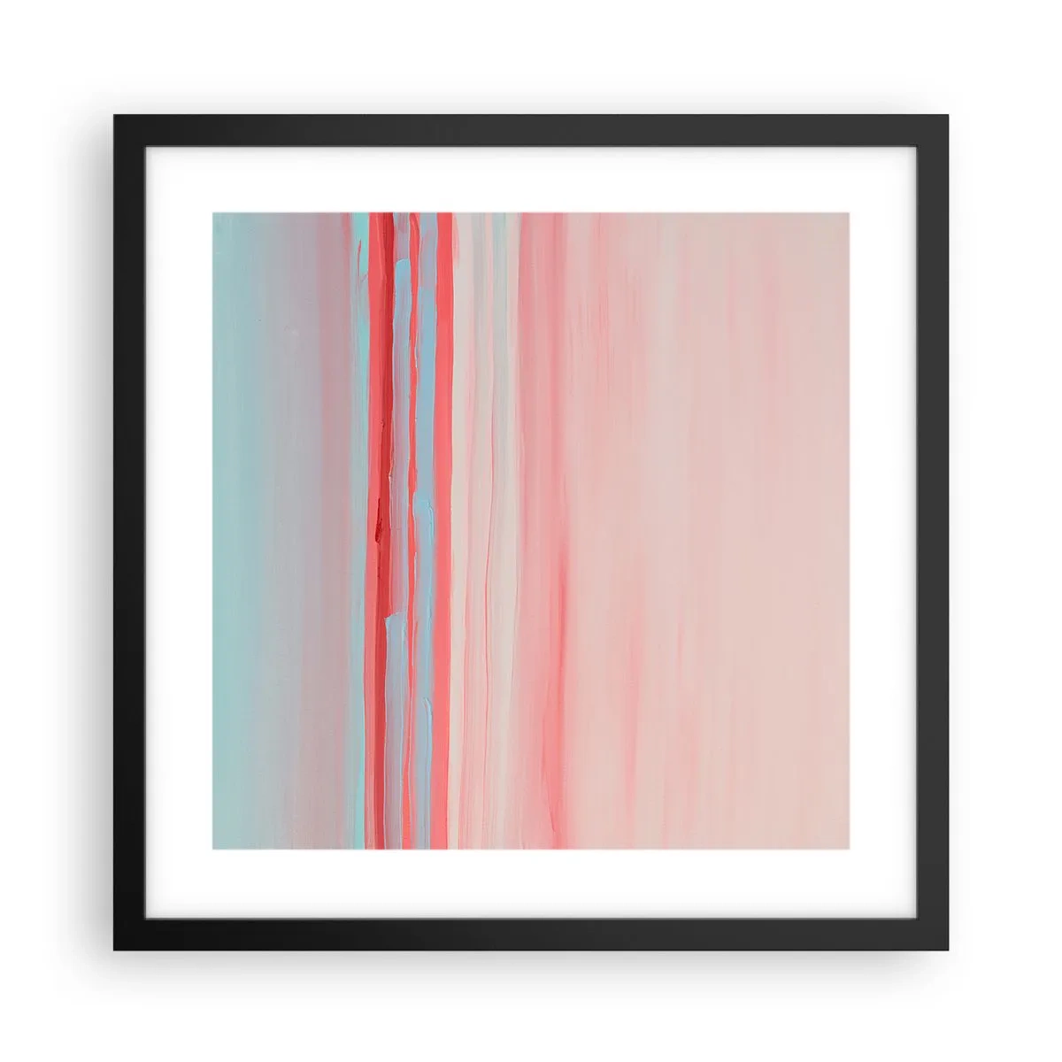 Affisch i svart ram - Abstraktion i gryningen - 40x40 cm