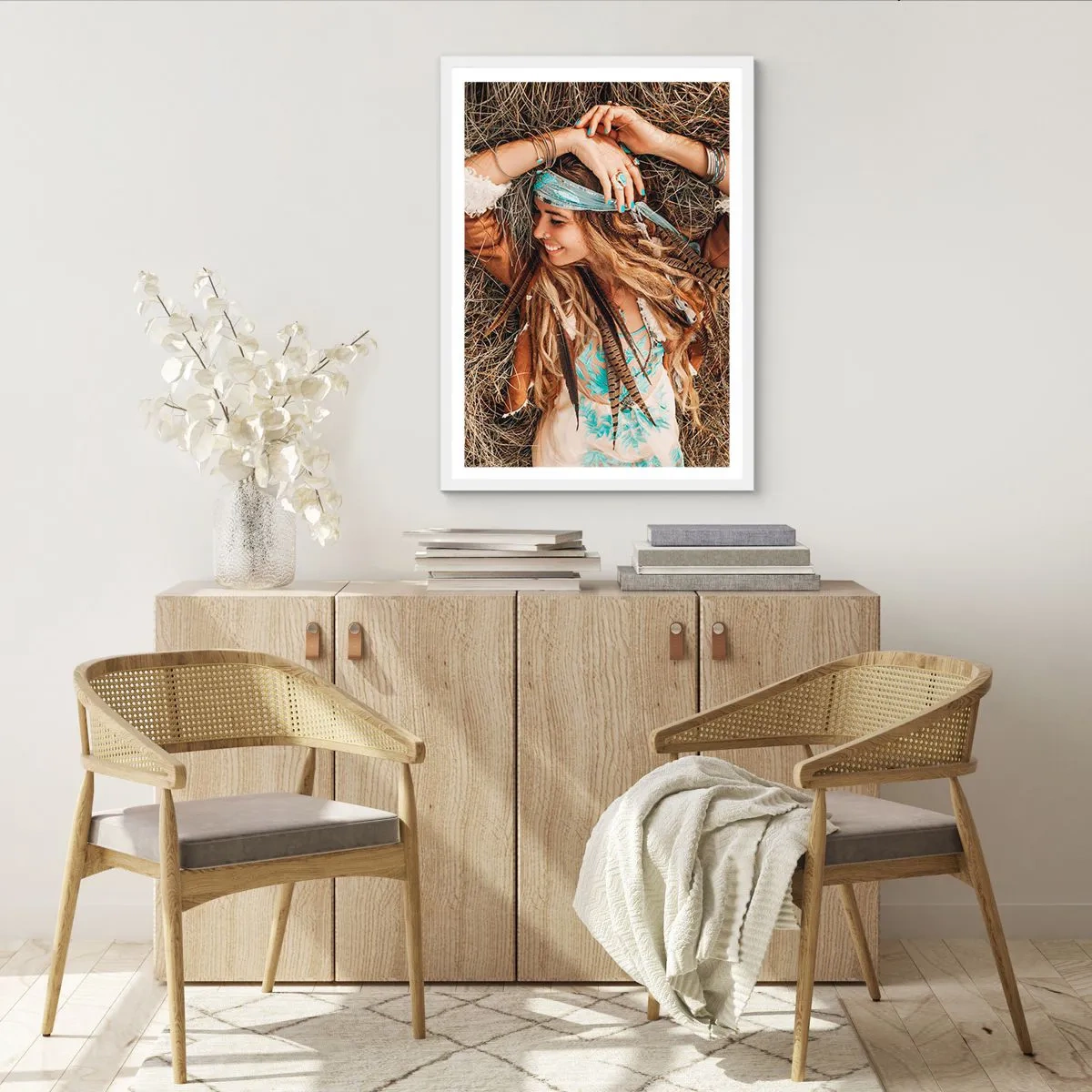 Affisch i vit ram - På väg till kärlekens sommar - 30x40 cm