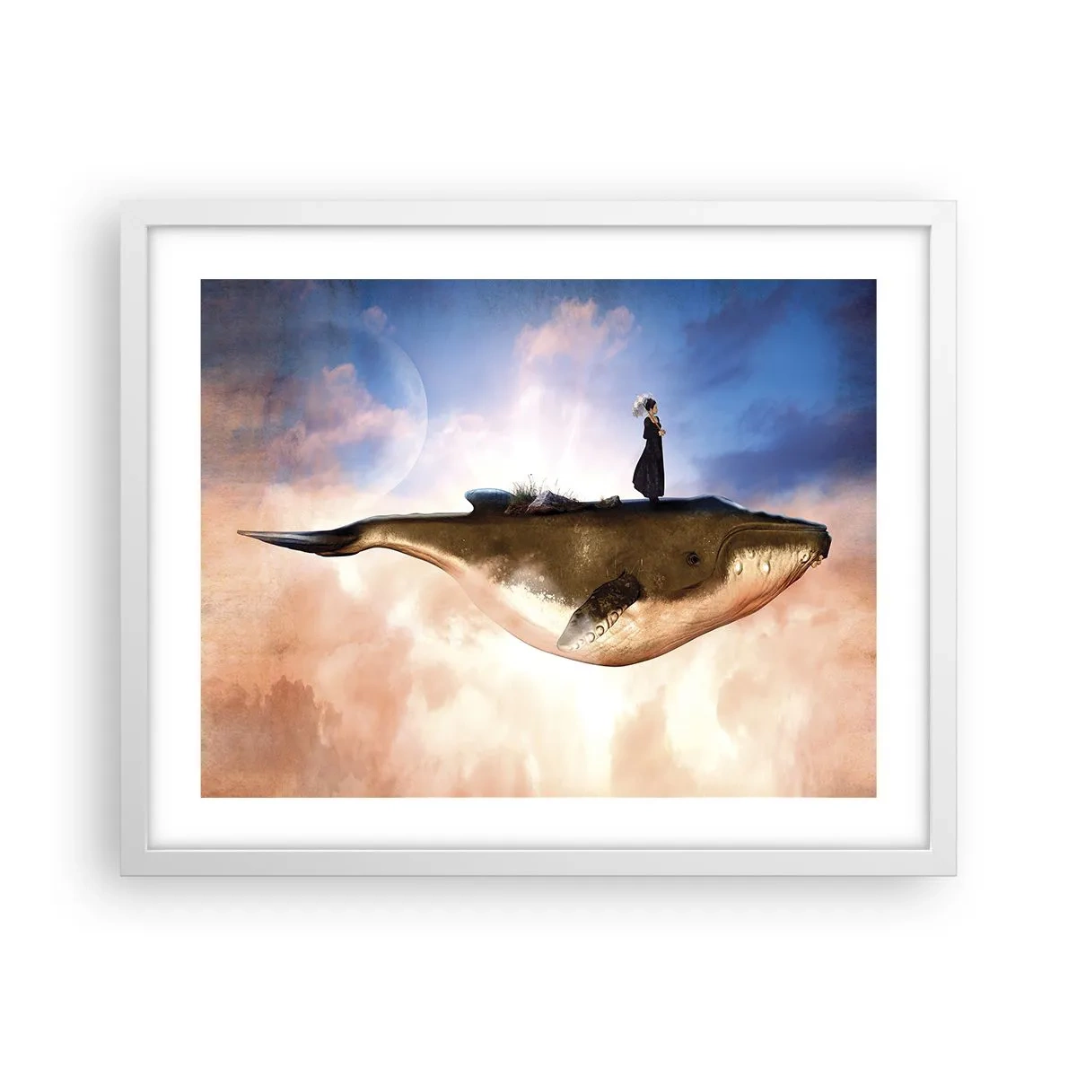 Affisch i vit ram - Överrealistisk resa - 50x40 cm