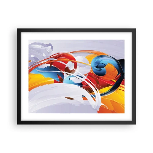 Affisch i svart ram - Elementens dans - 50x40 cm