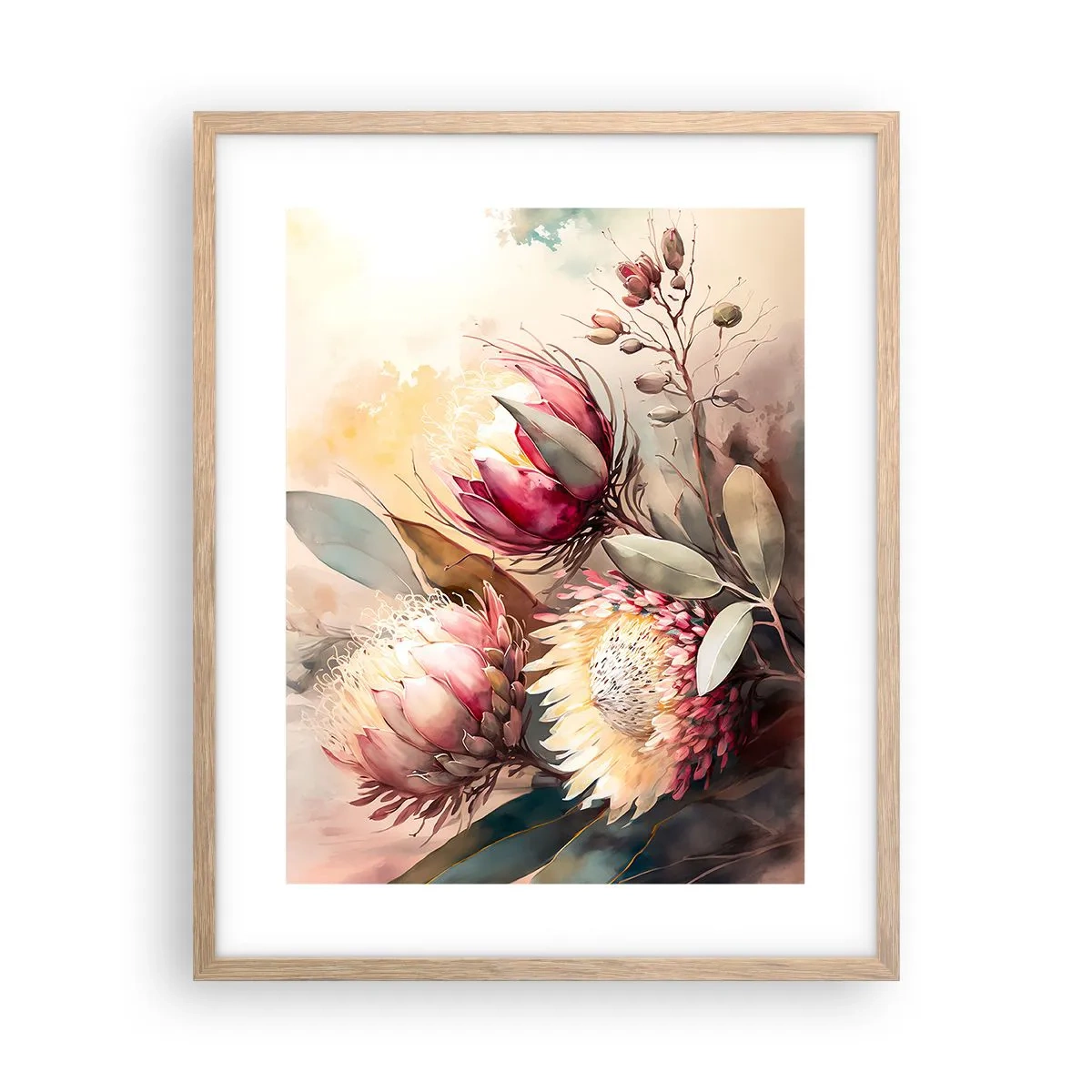 Affisch i ram av ljusek - Från profil och en face - 40x50 cm