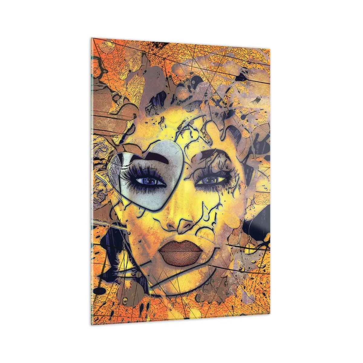 Glastavla - Bild på glas - Solig skönhet - 50x70 cm
