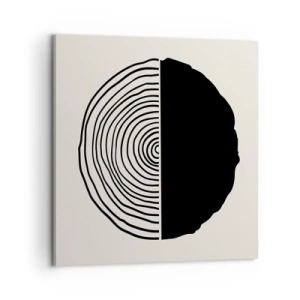 Canvastavla - Bild på duk - Hälften hälften - 60x60 cm