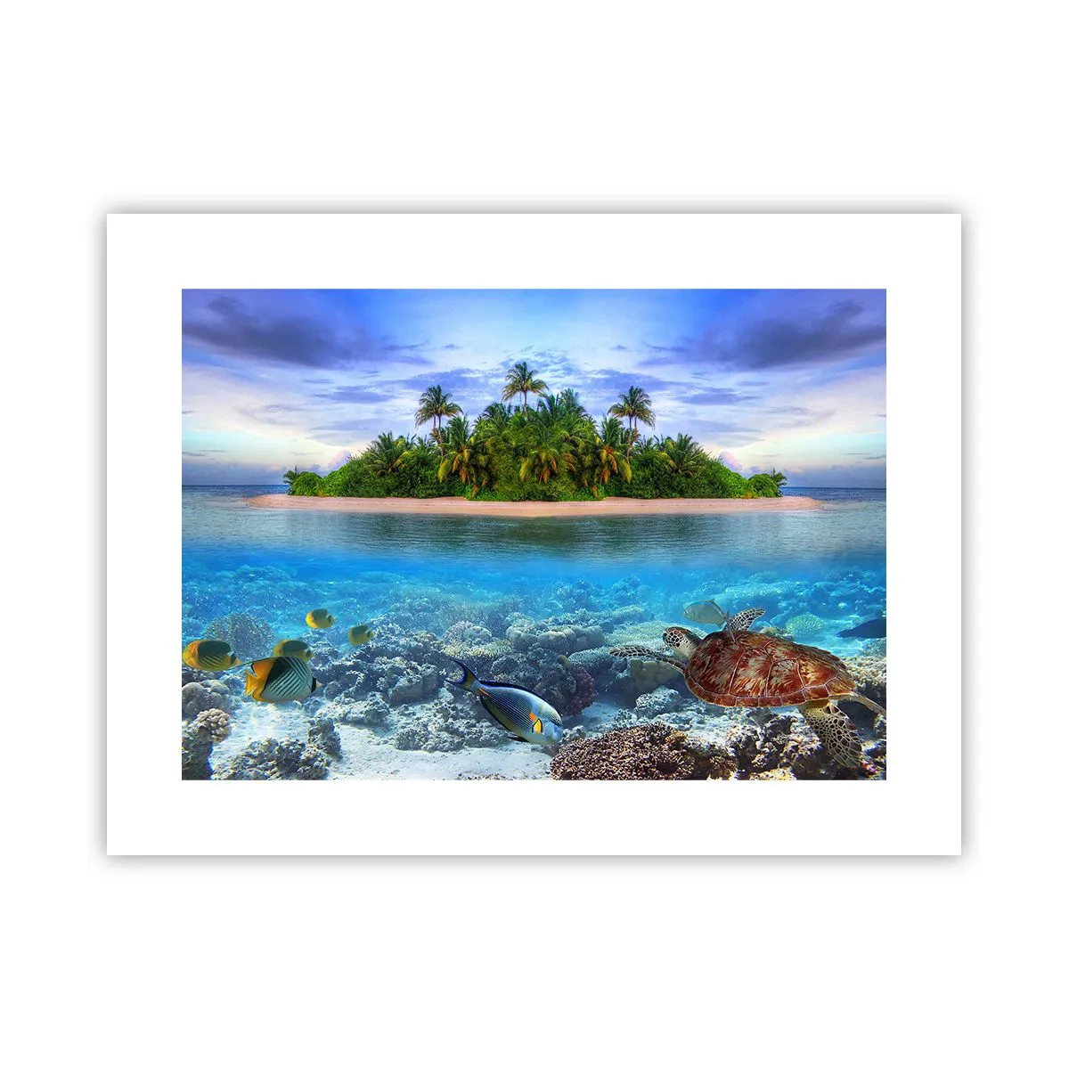 Affisch - Himmelska ön hälsar välkommen - 40x30 cm