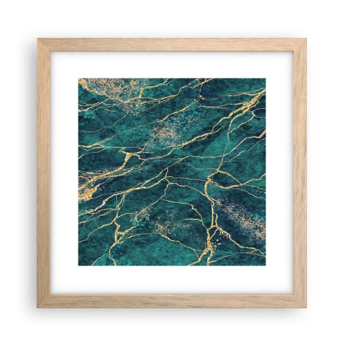 Affisch i ram av ljusek - Guldåder - 30x30 cm