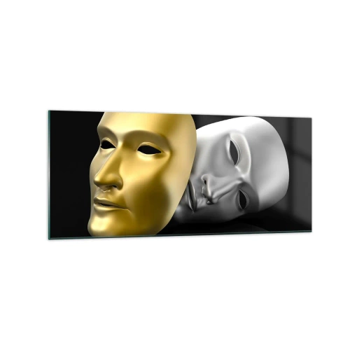 Glastavla - Bild på glas - Livet är teater - 120x50 cm