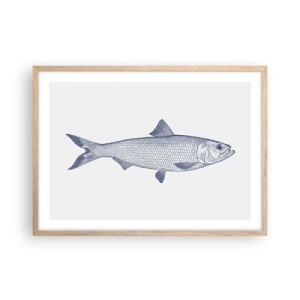 Affisch i ram av ljusek - Hälsningar från de nordliga haven - 70x50 cm