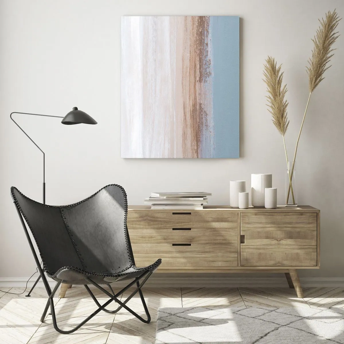 Glastavla - Bild på glas - Tvetydigt landskap - 70x100 cm