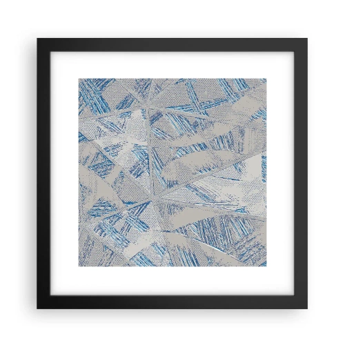 Affisch i svart ram - I en gråblå labyrint - 30x30 cm