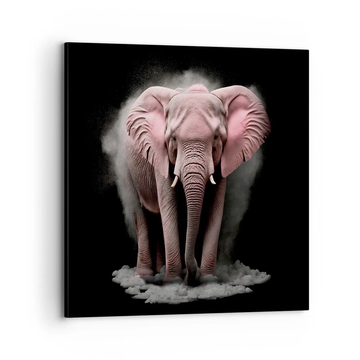 Canvastavla - Bild på duk - Tänk inte på en rosa elefant! - 70x70 cm