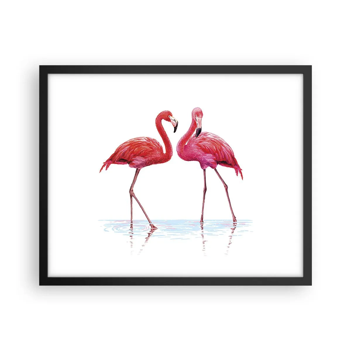 Affisch i svart ram - Rosa rendez-vous - 50x40 cm