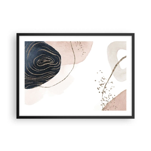 Affisch i svart ram - Allt flyter - 70x50 cm
