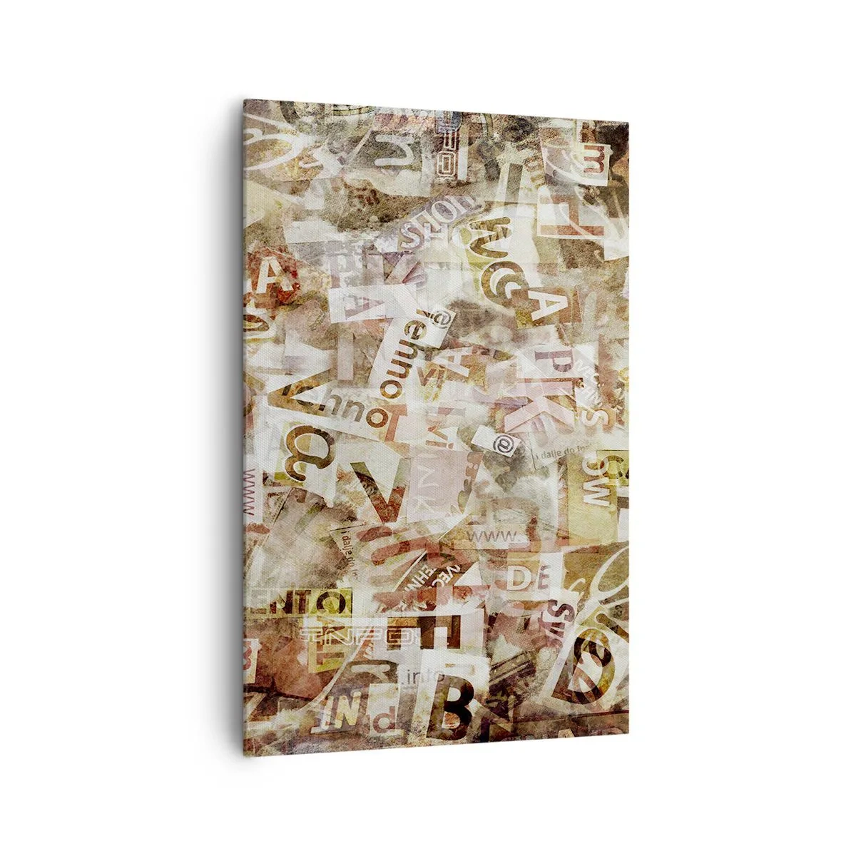 Canvastavla - Bild på duk - Snacket reduceras till enstaka bokstäver - 80x120 cm