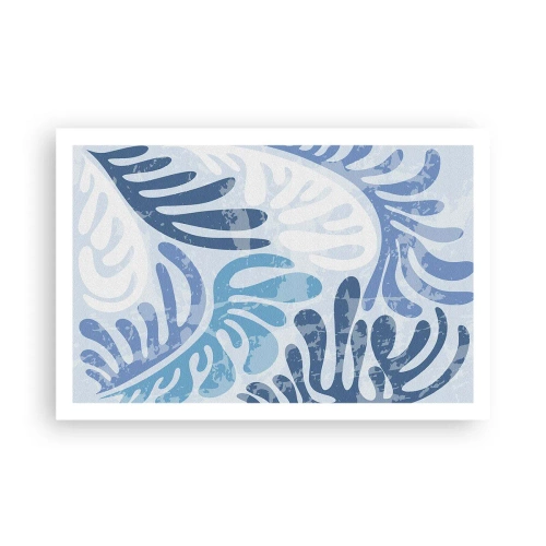 Affisch - Blåa ormbunkar - 91x61 cm