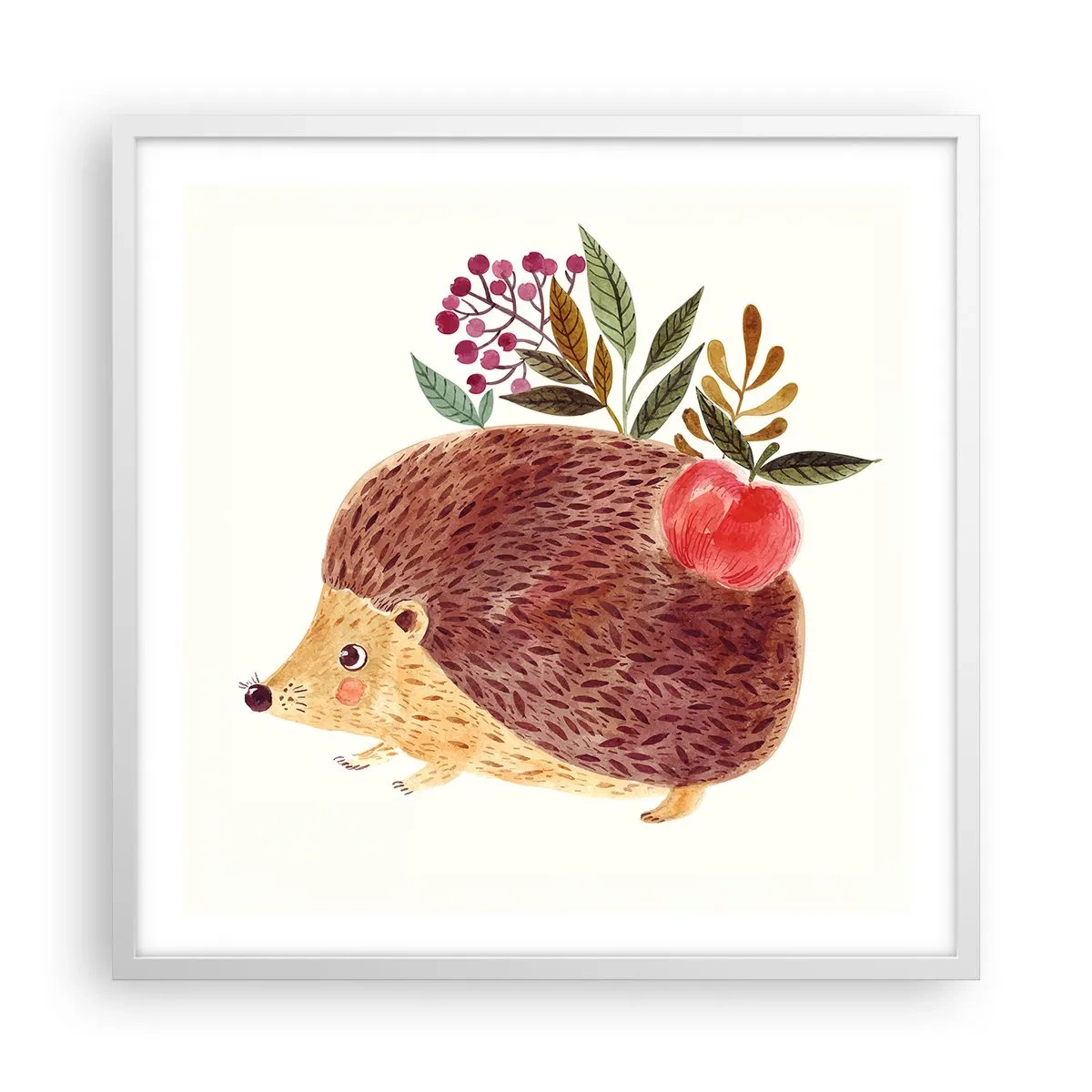 Affisch i vit ram - Och du gillar mig redan - 60x60 cm