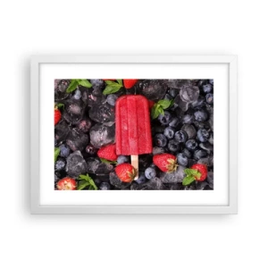 Affisch i vit ram - En smak av varm sommar - 40x30 cm