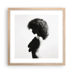 Affisch i ram av ljusek - Som en blomma på en slank stjälk - 40x40 cm