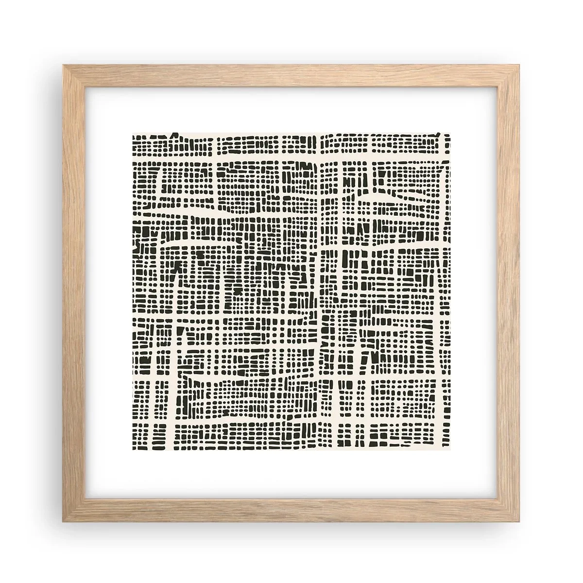 Affisch i ram av ljusek - Vävd komposition - 30x30 cm