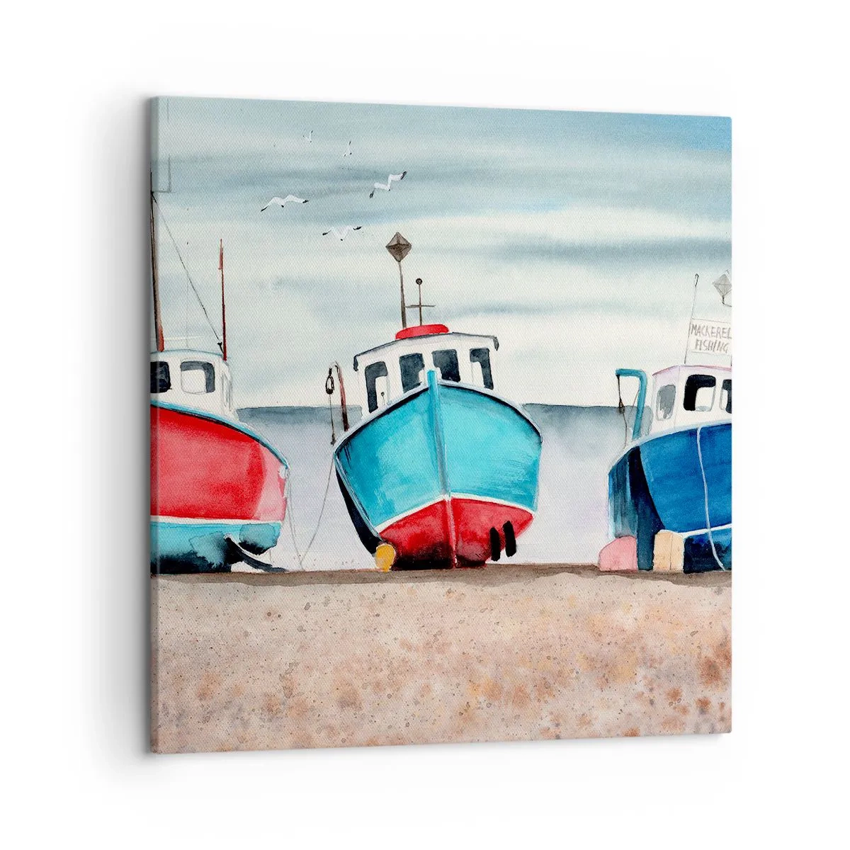 Canvastavla - Bild på duk - Redo för fångst - 50x50 cm