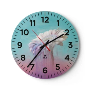 Väggklocka - Klocka på glas - Blommornas undervärld - 40x40 cm