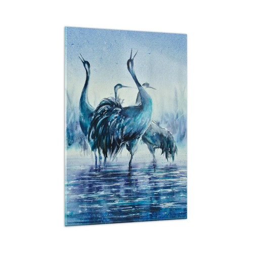 Glastavla - Bild på glas - Morgonmöte - 80x120 cm