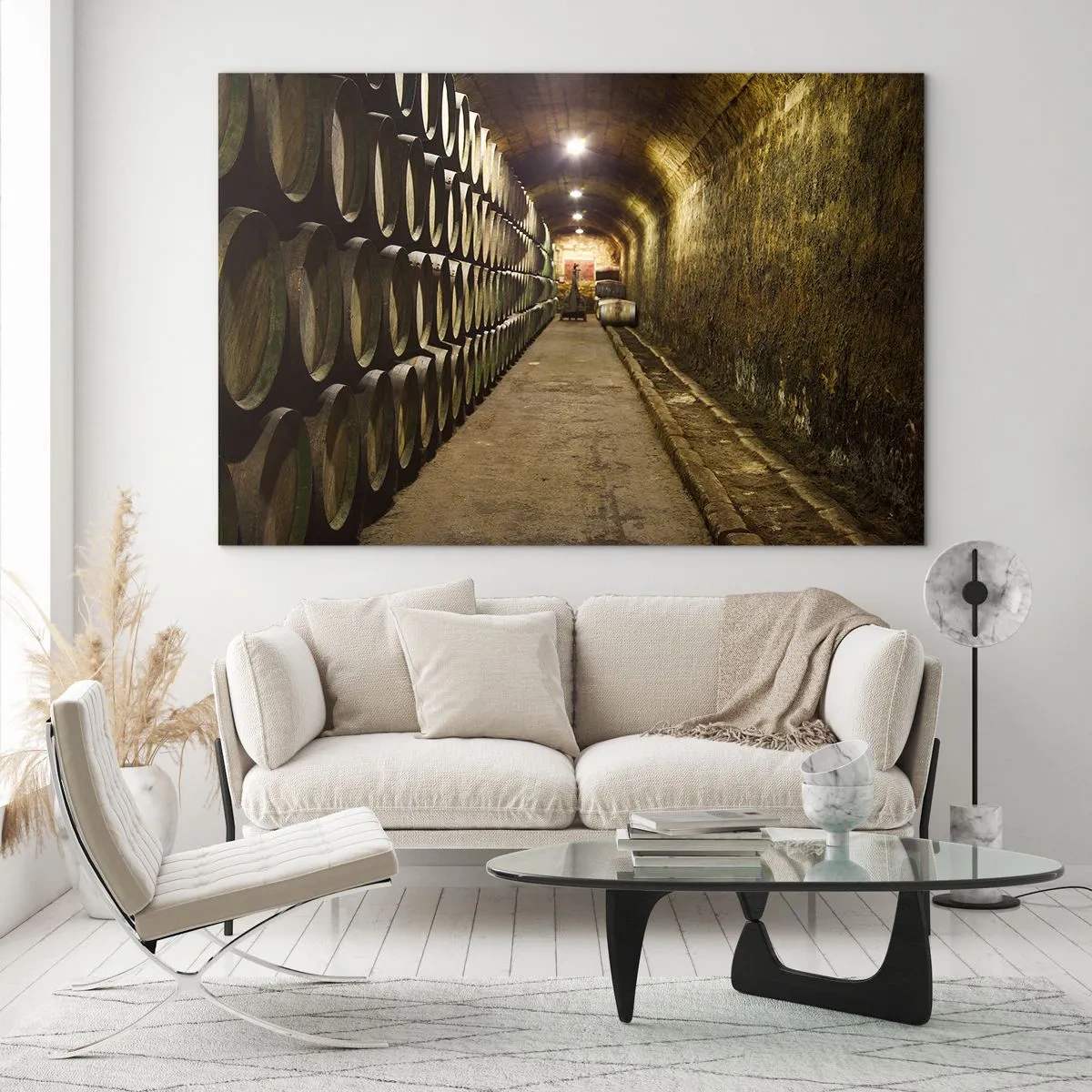 Glastavla - Bild på glas - Det är bra att kunna ligga - 120x80 cm