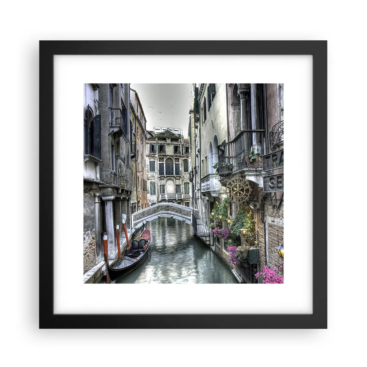 Affisch i svart ram - Tyst begrundan sedan några sekel - 30x30 cm