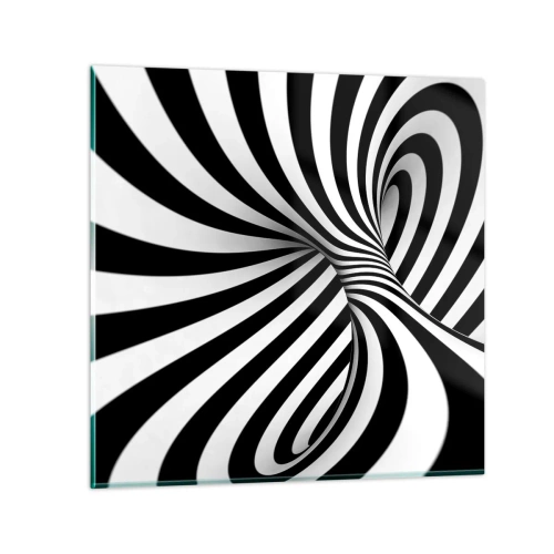 Glastavla - Bild på glas - Komposition: dansande rum - 60x60 cm