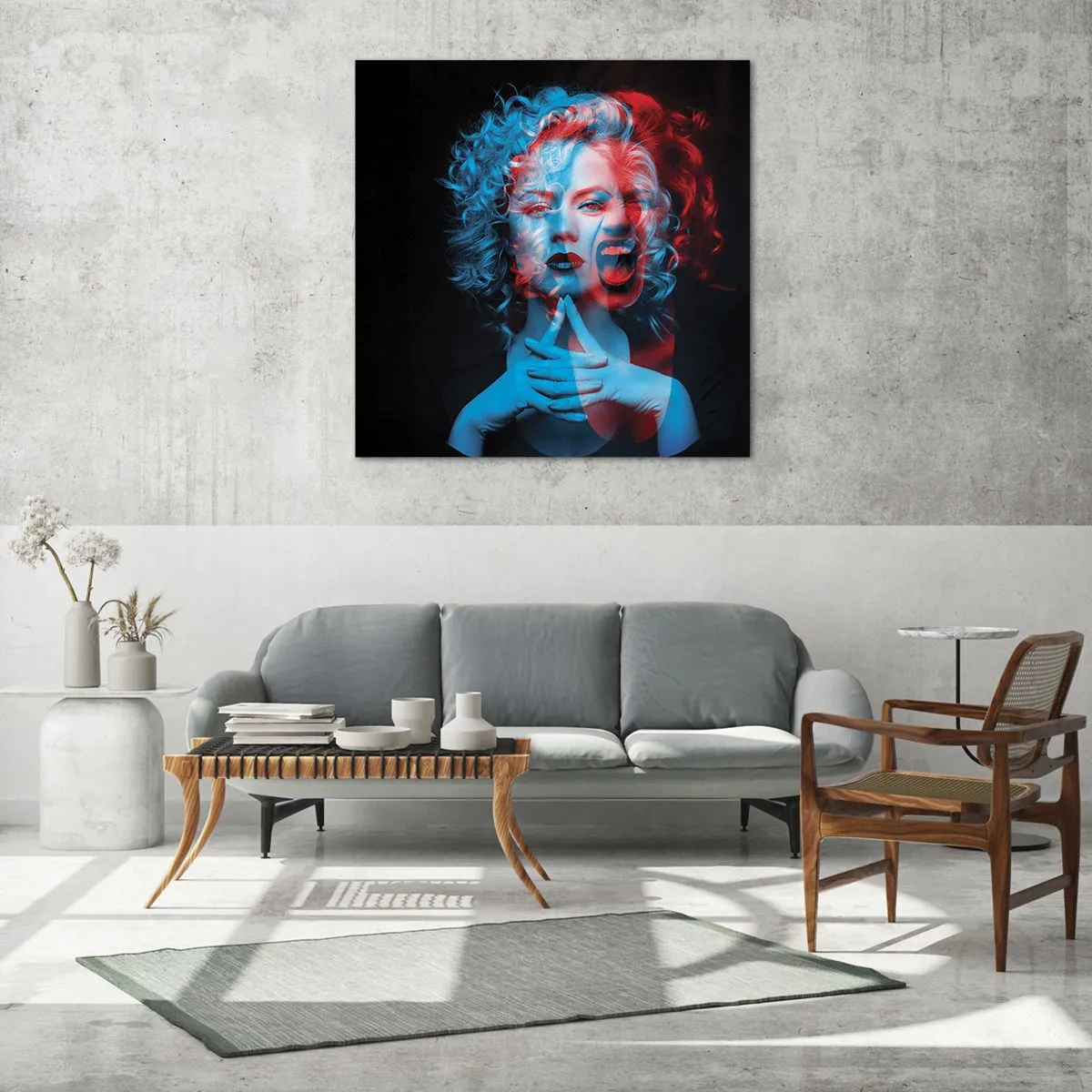 Glastavla - Bild på glas - Alter ego - 40x40 cm