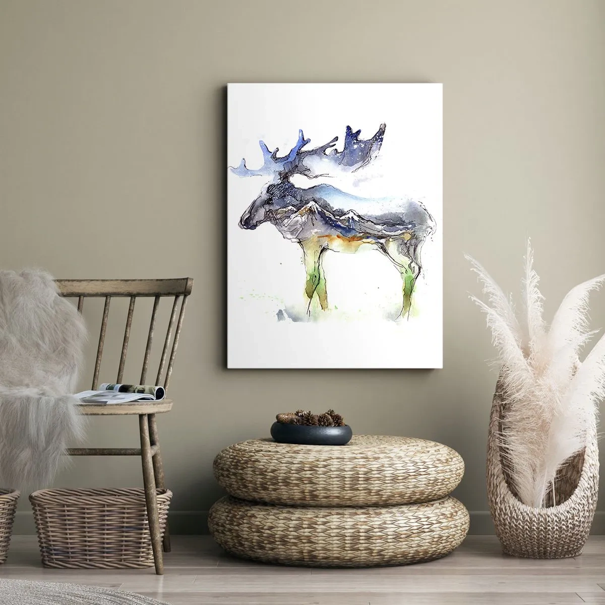 Canvastavla - Bild på duk - Vintersagans figur - 80x120 cm