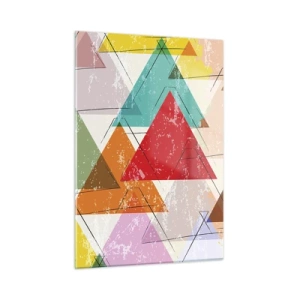 Glastavla - Bild på glas - Tre gånger tre - 50x70 cm