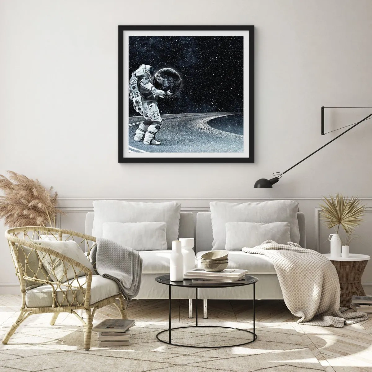 Affisch i svart ram - På Vintergatan - 60x60 cm