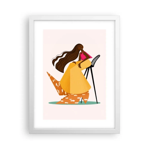 Affisch i vit ram - Modet är också kul - 30x40 cm