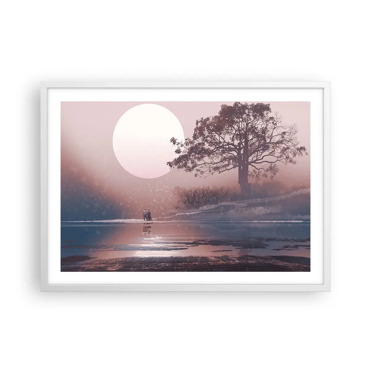 Affisch i vit ram - Nattens under - 70x50 cm