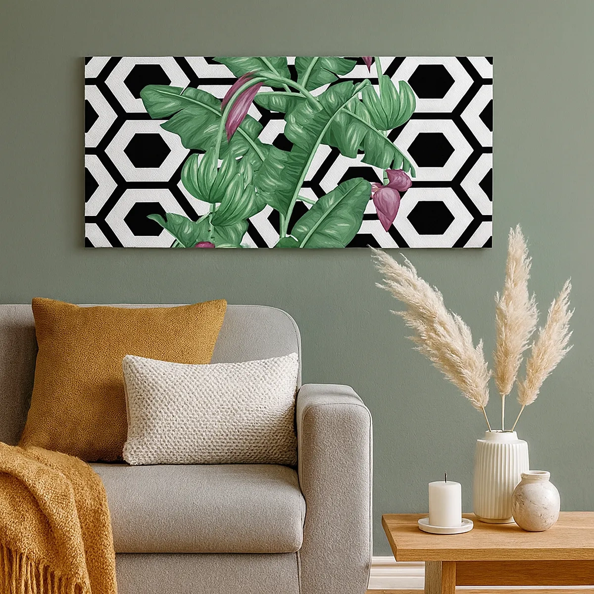 Canvastavla - Bild på duk - Symmetrisk komposition från naturen - 30x30 cm