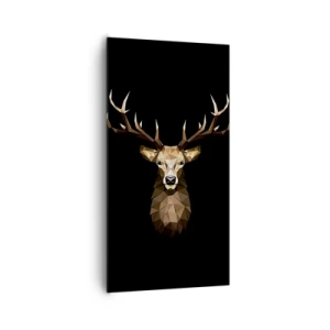 Canvastavla - Bild på duk - Kubistisk hjort - 65x120 cm