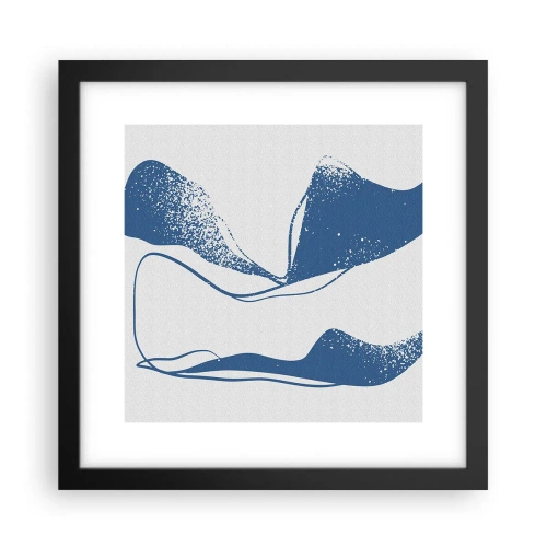 Affisch i svart ram - Bevingad abstraktion - 30x30 cm