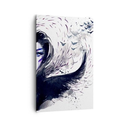 Canvastavla - Bild på duk - Demonisk och vacker - 80x120 cm