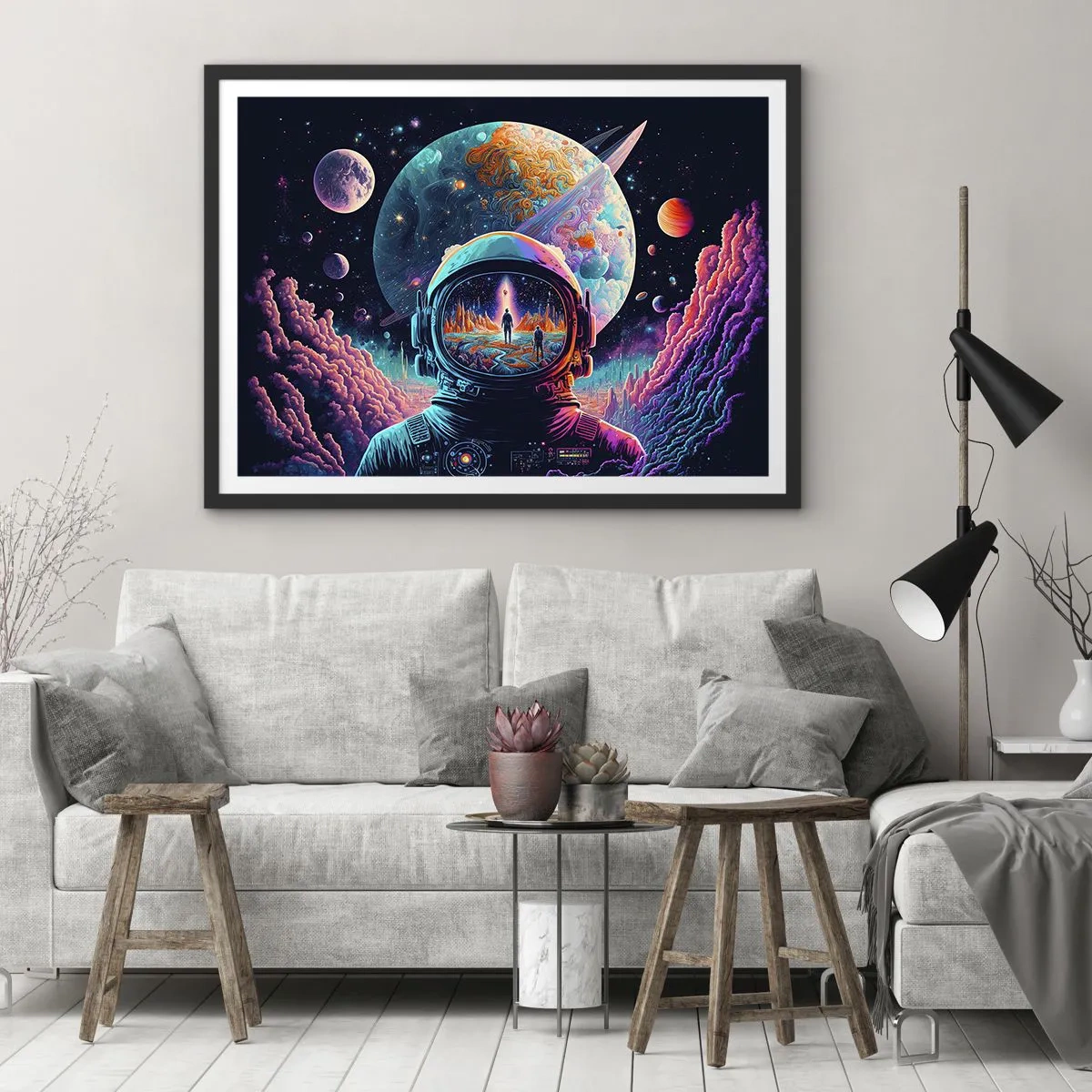 Affisch i svart ram - Filosofer har aldrig drömt - 70x50 cm
