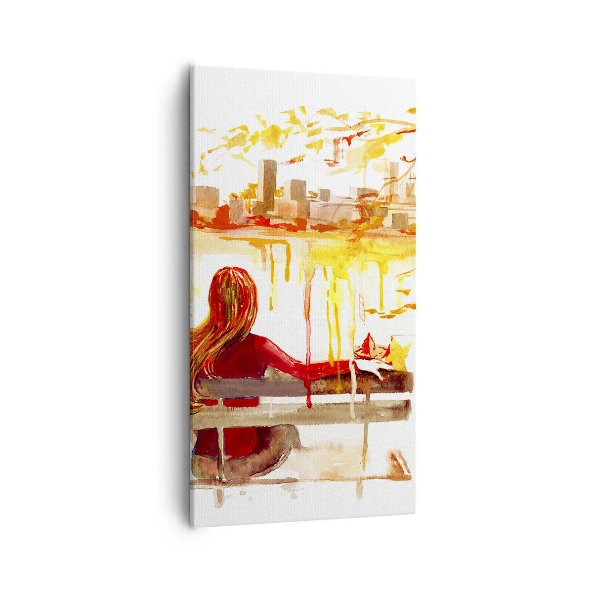 Canvastavla - Bild på duk - En stund för eftertanke - 55x100 cm