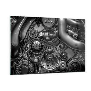Glastavla - Bild på glas - Mekanikens poesi - 120x80 cm