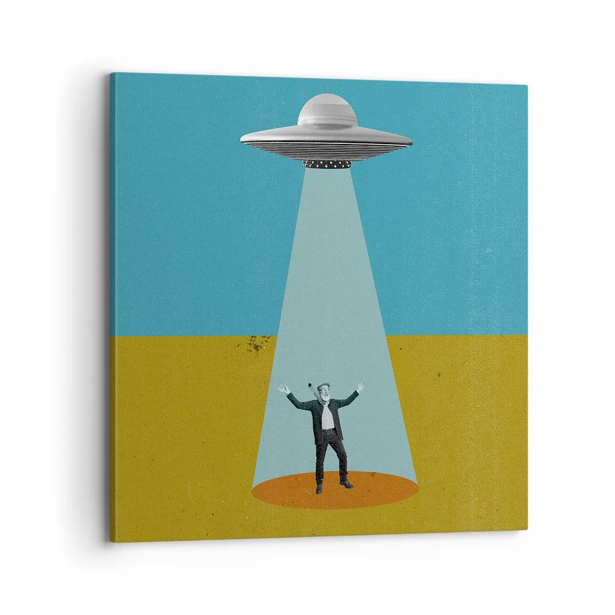 Canvastavla - Bild på duk - Ett nära möte - 70x70 cm