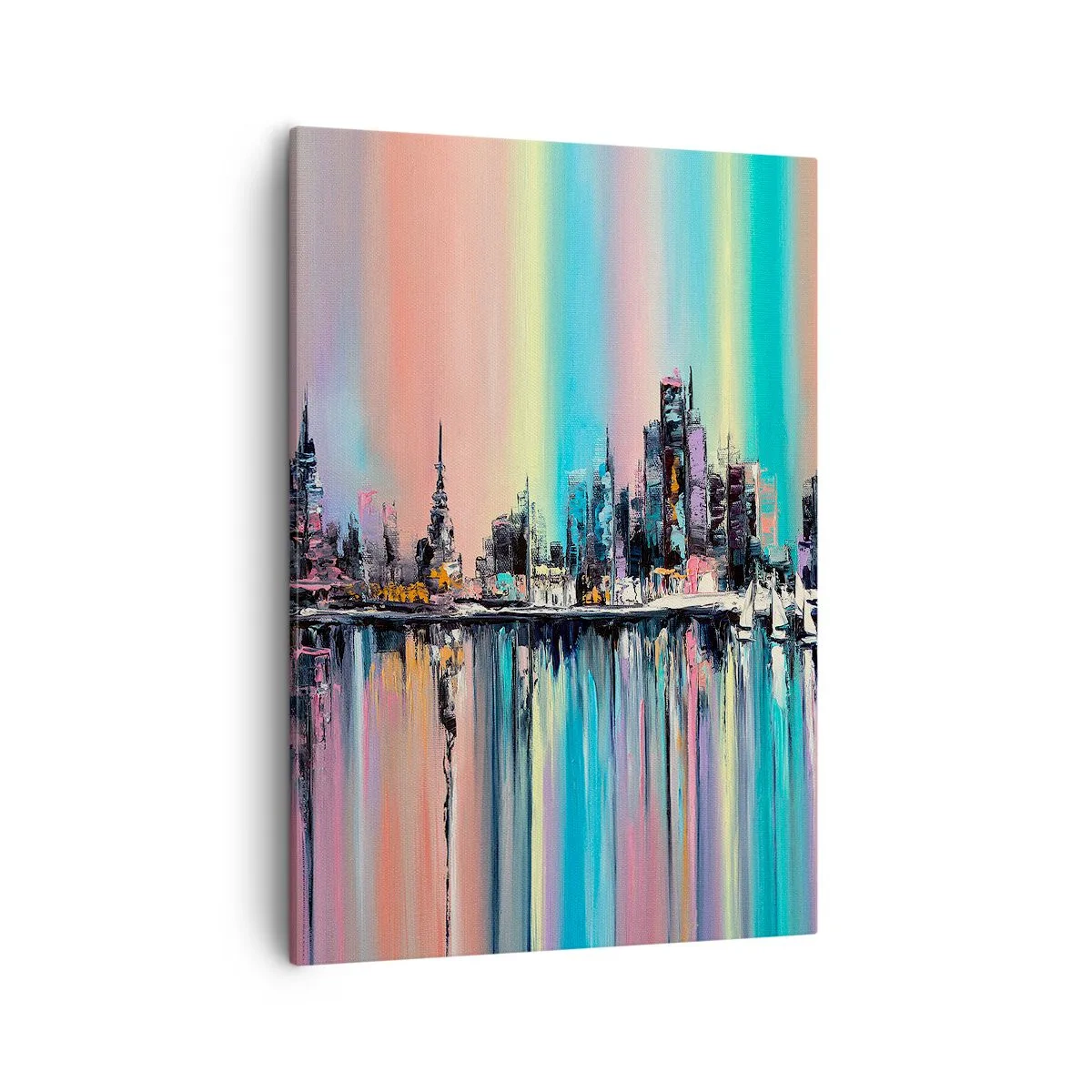 Canvastavla - Bild på duk - Nattens ljus - 50x70 cm
