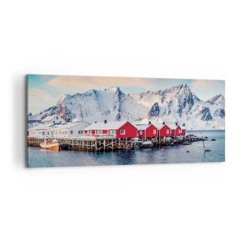 Canvastavla - Bild på duk - Nordligt gömställe - 100x40 cm