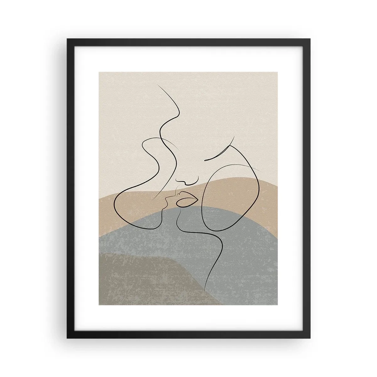 Affisch i svart ram - Beröra med pensel - 40x50 cm