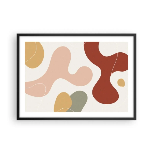 Affisch i svart ram - Ornamental zig-zack? - 70x50 cm