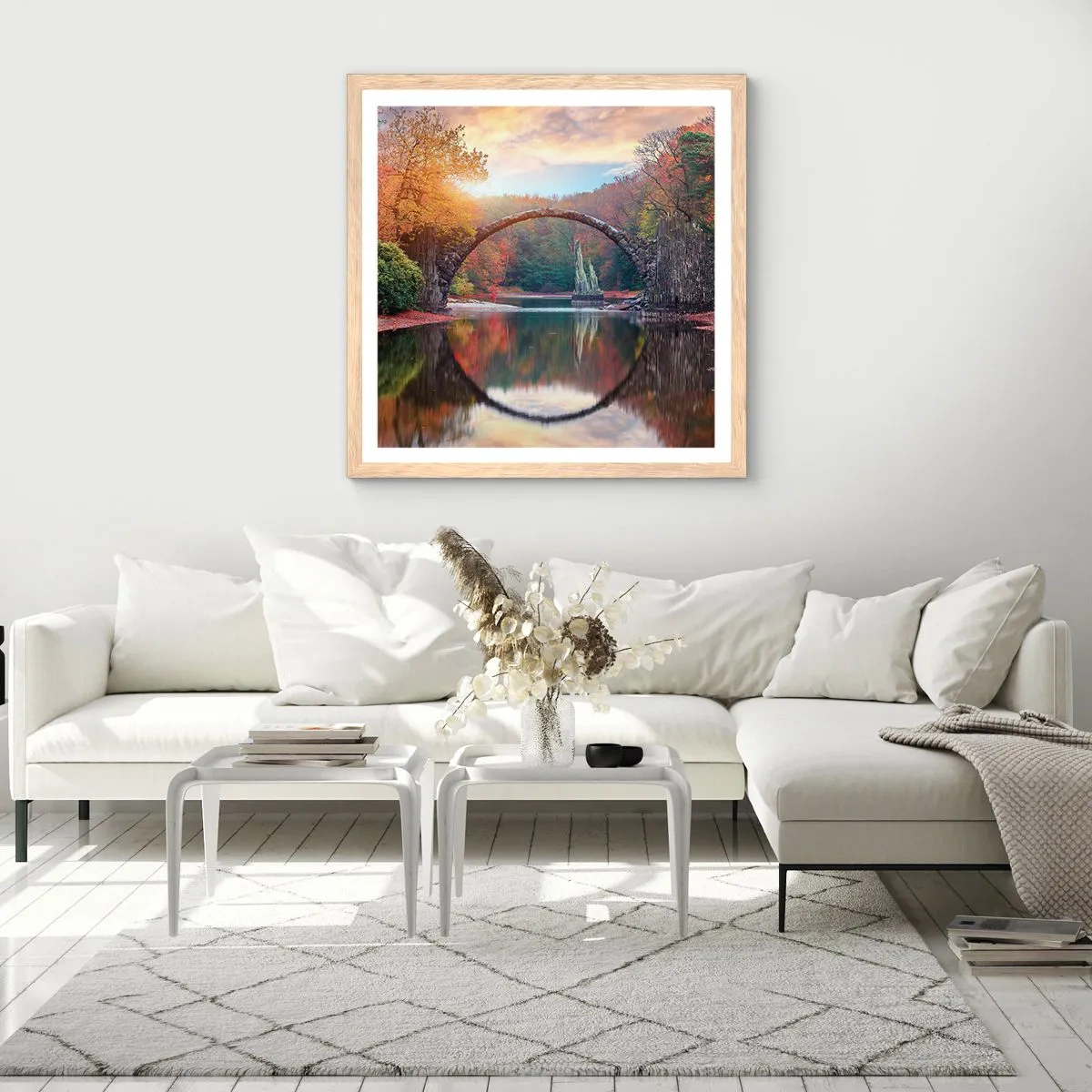 Affisch i ram av ljusek - På andra sidan av spegeln - 50x50 cm