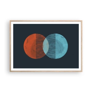 Affisch i ram av ljusek - Astronomisk fantasi - 100x70 cm