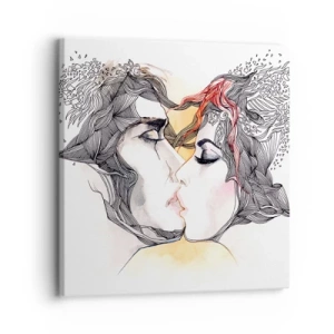 Canvastavla - Bild på duk - Världen existerar inte - 30x30 cm