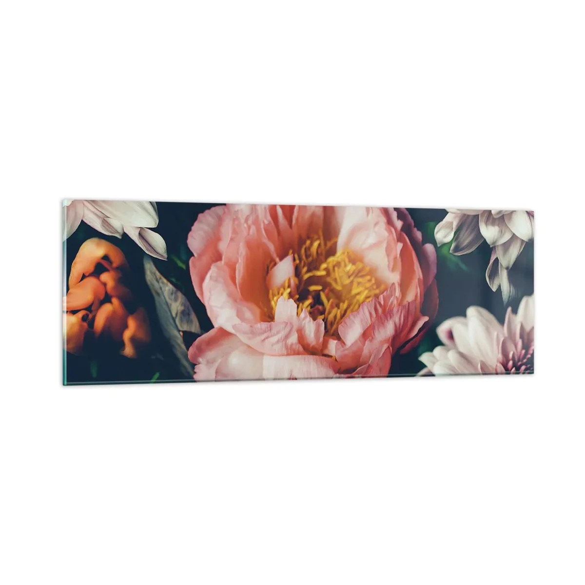 Glastavla - Bild på glas - Med barockprakt - 90x30 cm